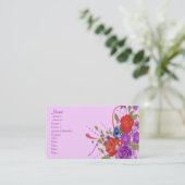 Romantische Blumen Visitenkarte (Stehend Vorderseite)