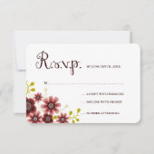 Romantische Blumenbannerblume Hochzeit RSVP (Vorderseite)