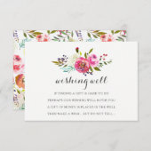 Romantische Blumenbeete Brunnen-Karten Begleitkarte (Vorne/Hinten)