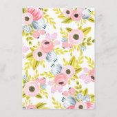 Romantische Blumenberatung für die Bride Cards Hinweiskarte (Rückseite)