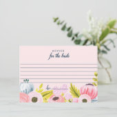 Romantische Blumenberatung für die Bride Cards Hinweiskarte (Stehend Vorderseite)