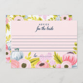 Romantische Blumenberatung für die Bride Cards Hinweiskarte (Vorne/Hinten)