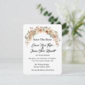 Romantische Blumenbogen Save-the-Date-Karte Save The Date (Stehend Vorderseite)