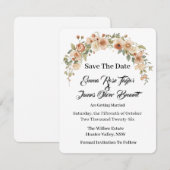 Romantische Blumenbogen Save-the-Date-Karte Save The Date (Vorne/Hinten)