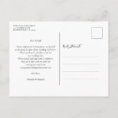 Romantische Blumenbouquet Emerald Green Gold Hochz Ankündigungspostkarte (Rückseite)