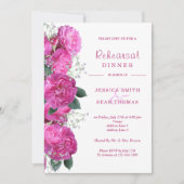 Romantische Blumenbouquet Hochzeit Probe Dinner Einladung (Vorderseite)