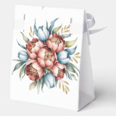 Romantische Blumenbouquet: Hochzeiten von Peonies Geschenkschachtel (Rückseite)