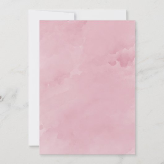 Romantische BlumenBouquet Hochzeitsfeier Einladung (Rückseite)