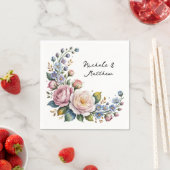 Romantische Blumenbouquet Wedding Serviette (Beispiel)