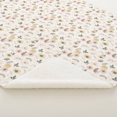 Romantische, blumenfarbene pastellfarbene Blume Sherpadecke (3/4)