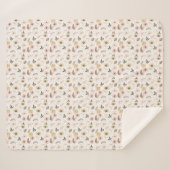 Romantische, blumenfarbene pastellfarbene Blume Sherpadecke (Vorderseite (Horizontal))