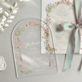 romantische Blumengarten Hochzeit Acryleinladungen