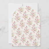 romantische Blumengarten Hochzeit Einladung (Rückseite)