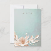 Romantische Blumengerichte UAWG RSVP Karte (Vorderseite)