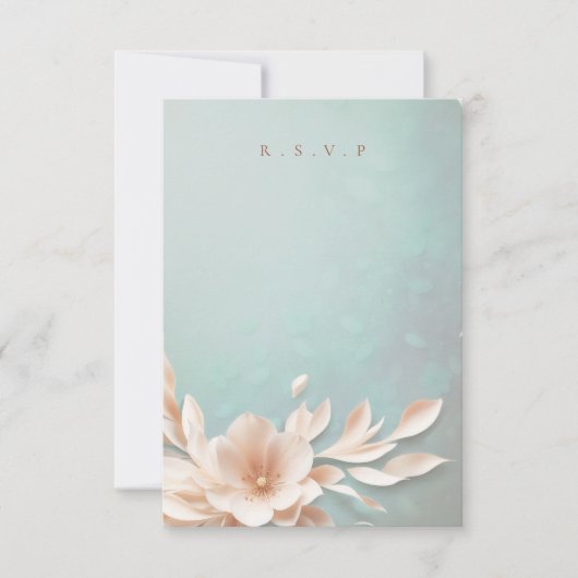 Romantische Blumengerichte UAWG RSVP Karte (Vorderseite)