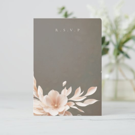 Romantische Blumengerichte UAWG RSVP Karte (Stehend Vorderseite)