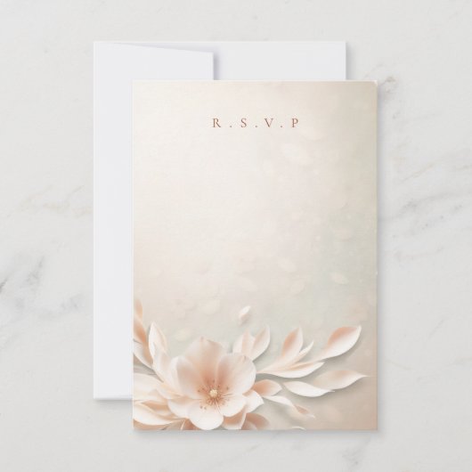 Romantische Blumengerichte UAWG RSVP Karte (Vorderseite)