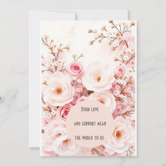 Romantische blumengeschichtliche Einladung - Elega (Rückseite)