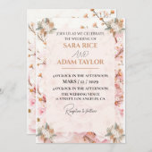 Romantische blumengeschichtliche Einladung - Elega (Vorne/Hinten)