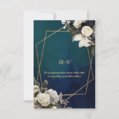 Romantische Blumengoldkraut Save the Date Hochzeit Einladung (Rückseite)