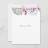 Romantische Blumenhochzeit Einladung (Rückseite)
