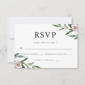 Romantische Blumenhochzeit RSVP Karte (Vorderseite)