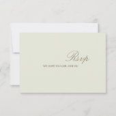 romantische Blumenhochzeit Rsvp | Script-Schriftar (Rückseite)