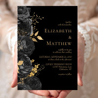 Romantische Blumenjet Black Gold Hochzeit