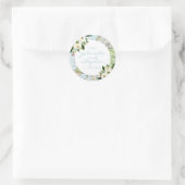 Romantische Blumenkarte Thema Gefallen-Label Runder Aufkleber (Tasche)