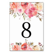 Romantische Blumenkarten Hochzeiten von Tischnumme Tischnummer (Rückseite)
