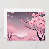 Romantische Blumenkirsche Blossom Postkarte (Vorne/Hinten)