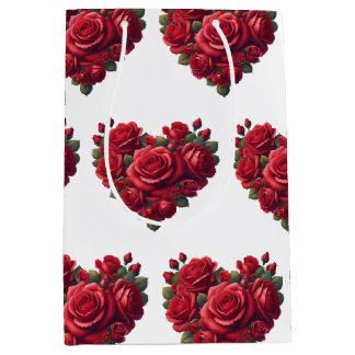 Romantische Blumenkunst Mittlere Geschenktüte