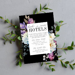 Romantische blumenmoody Dark Blume Hochzeit Begleitkarte