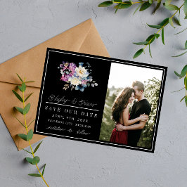 Romantische blumenmoody Dark Blume Hochzeit Save The Date