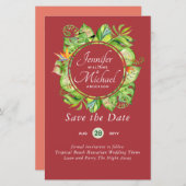 Romantische Blumenmotive Save the Date viele Farbt (Vorne/Hinten)