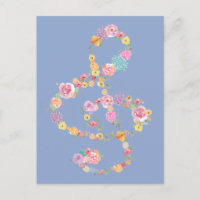 Romantische Blumenmusik auf blauer Stille