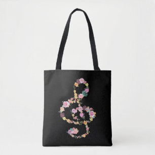 Romantische Blumenmusik-Dreifach-Klammer auf schwa Tasche