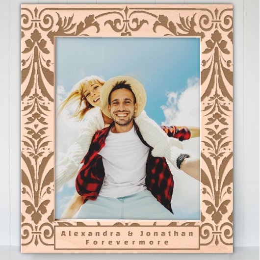 Romantische Blumenmuster Neugeborene Hochzeit Geätzte Rahmen