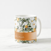Romantische Blumenorangen Sizilienisch Italienisch Kaffeetasse (VorderseiteRechts)