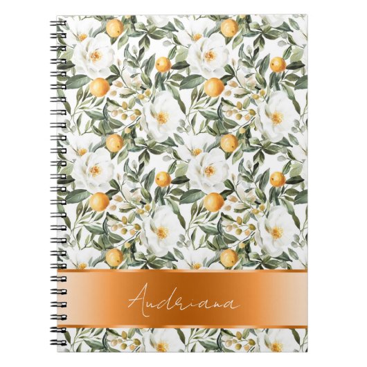 Romantische Blumenorangen Sizilienisch Italienisch Notizblock (Vorderseite)