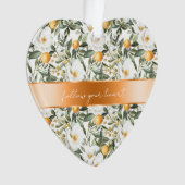 Romantische Blumenorangen Sizilienisch Italienisch Ornament (Vorderseite)