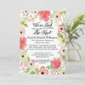 Romantische Blumenpost Einladung (Stehend Vorderseite)