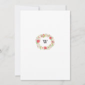 Romantische Blumenpost Einladung (Rückseite)