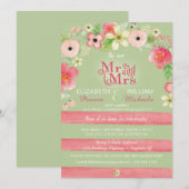 Romantische Blumenpost Hochzeitsempfang nur einlad Einladung (Vorne/Hinten)