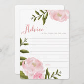 Romantische Blumenratgeber Hinweiskarte (Vorne/Hinten)