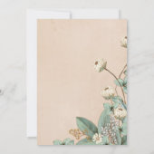 Romantische Blumenschrift handgezeichnete schicke Save The Date (Rückseite)