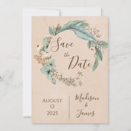 Romantische Blumenschrift handgezeichnete schicke  Save The Date