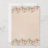 Romantische Blumenschrift handgezeichnete schicke  Save The Date (Rückseite)