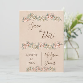 Romantische Blumenschrift handgezeichnete schicke  Save The Date
