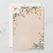 Romantische Blumenschrift Hübsche Hochzeit Einladung (Rückseite)